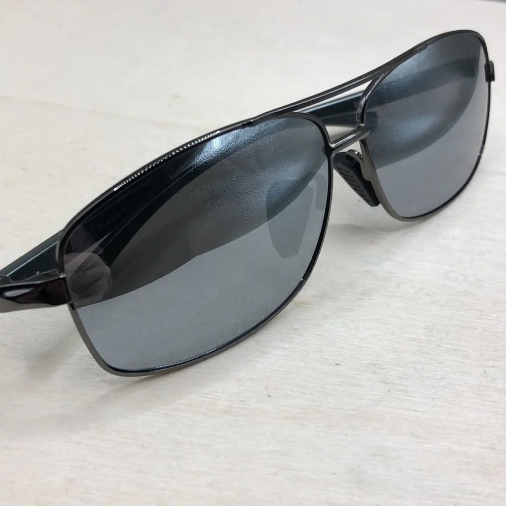 SUNGAIT 2458 Lightweight Rectangular Polarized Sunglasses 62-16-133